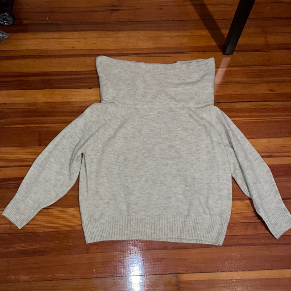 Off the shoulder chunky sweater